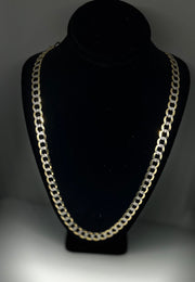 10k 14k Cuban Link Chain - Flat Cuban Link Chain