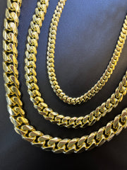 10k & 14k Yellow Gold Miami Cuban Link Chain