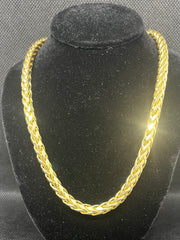 10k 14k Hollow Palm Chains - Yellow, Rose, White Gold Wheat Chain - Multiple Size Options - Gold Palm Wheat Chain