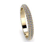 Solid Yellow Gold Diamond Eternity Ring - Diamond Wedding Band