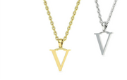 10k 14k Solid Gold Initials Pendants - Letters A-Z Available