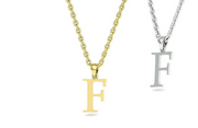 10k 14k Solid Gold Initials Pendants - Letters A-Z Available