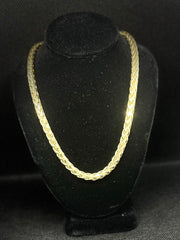 10k 14k Hollow Palm Chains - Yellow, Rose, White Gold Wheat Chain - Multiple Size Options - Gold Palm Wheat Chain