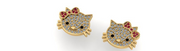 10k 14k Diamond Hello Kitty Charm + Ring + Earring Collection - Custom Hello Kitty