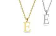10k 14k Solid Gold Initials Pendants - Letters A-Z Available