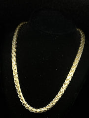10k 14k Hollow Palm Chains - Yellow, Rose, White Gold Wheat Chain - Multiple Size Options - Gold Palm Wheat Chain