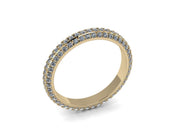 Solid Yellow Gold Diamond Eternity Ring - Diamond Wedding Band