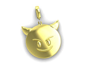 Solid gold emoji pendants
