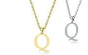 10k 14k Solid Gold Initials Pendants - Letters A-Z Available