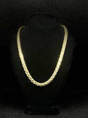 10k 14k Hollow Palm Chains - Yellow, Rose, White Gold Wheat Chain - Multiple Size Options - Gold Palm Wheat Chain
