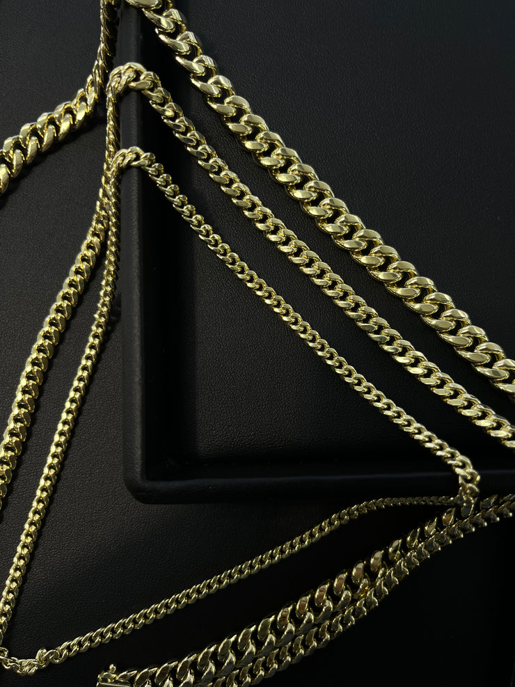 10k & 14k Yellow Gold Miami Cuban Link Chain