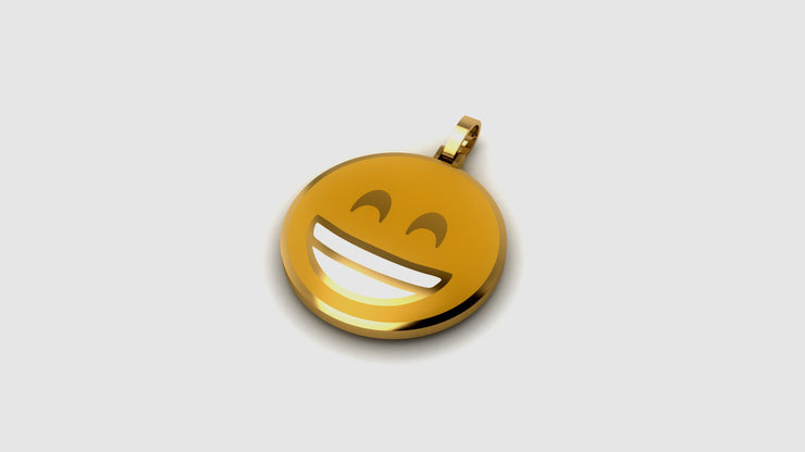 Solid gold emoji pendants
