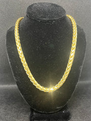 10k 14k Hollow Palm Chains - Yellow, Rose, White Gold Wheat Chain - Multiple Size Options - Gold Palm Wheat Chain