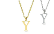 10k 14k Solid Gold Initials Pendants - Letters A-Z Available