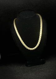 10k 14k Hollow Palm Chains - Yellow, Rose, White Gold Wheat Chain - Multiple Size Options - Gold Palm Wheat Chain