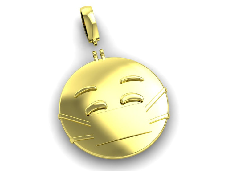 Solid gold emoji pendants