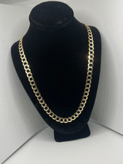 10k 14k Cuban Link Chain - Flat Cuban Link Chain