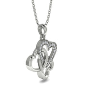 10k Triple Interlocked Heart Pendant