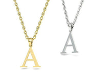 10k 14k Solid Gold Initials Pendants - Letters A-Z Available