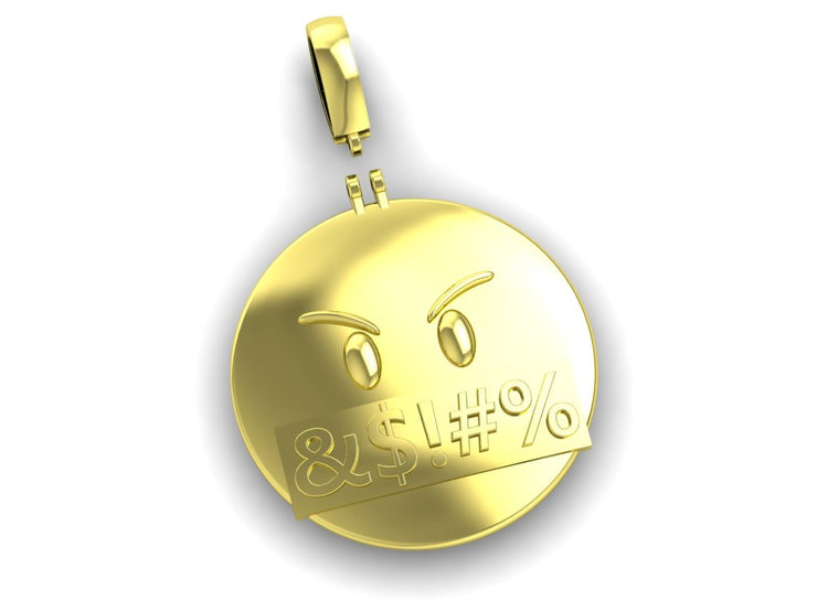 Solid gold emoji pendants