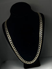 10k 14k Cuban Link Chain - Flat Cuban Link Chain