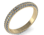 Solid Yellow Gold Diamond Eternity Ring - Diamond Wedding Band