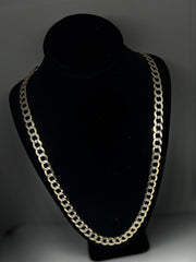 10k 14k Cuban Link Chain - Flat Cuban Link Chain