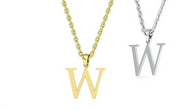 10k 14k Solid Gold Initials Pendants - Letters A-Z Available