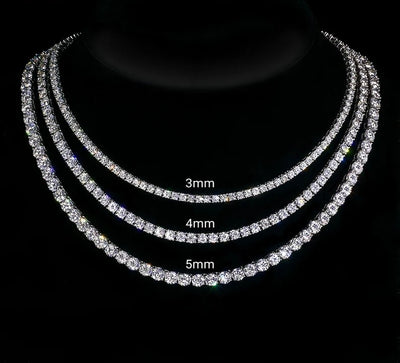 14k Diamond Tennis Chains - Yellow Gold Diamond Tennis Necklace