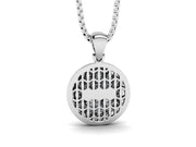Round Diamond Medallion Pendant w/ Venetian Box Chain