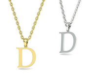 10k 14k Solid Gold Initials Pendants - Letters A-Z Available