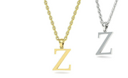 10k 14k Solid Gold Initials Pendants - Letters A-Z Available