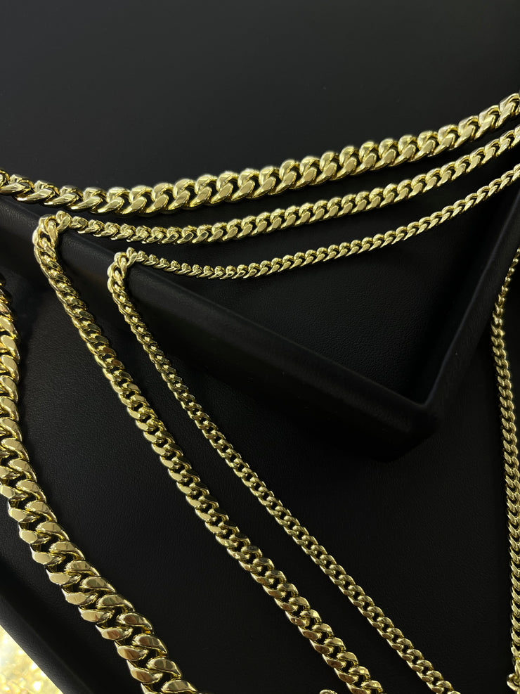 10k & 14k Yellow Gold Miami Cuban Link Chain