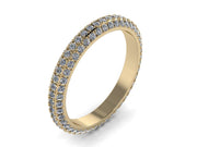 Solid Yellow Gold Diamond Eternity Ring - Diamond Wedding Band