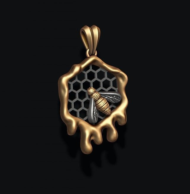 Yellow Gold Honey Bee Charm