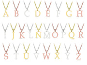 10k 14k Solid Gold Initials Pendants - Letters A-Z Available