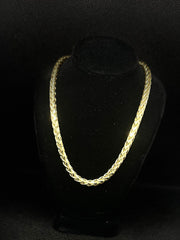 10k 14k Hollow Palm Chains - Yellow, Rose, White Gold Wheat Chain - Multiple Size Options - Gold Palm Wheat Chain