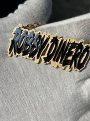 Custom Name Pendants w/ Diamond Emoji Bail - Choose Any Name