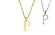 10k 14k Solid Gold Initials Pendants - Letters A-Z Available