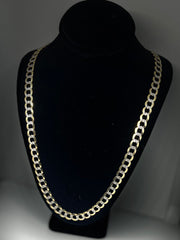 10k 14k Cuban Link Chain - Flat Cuban Link Chain