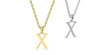 10k 14k Solid Gold Initials Pendants - Letters A-Z Available