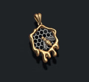 Yellow Gold Honey Bee Charm