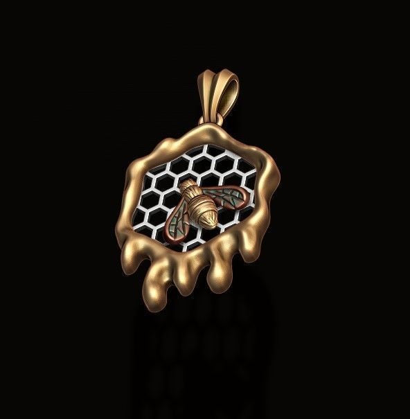 Yellow Gold Honey Bee Charm