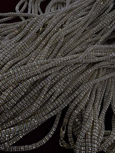 10k & 14k Yellow Gold Ice Chain - Two Tone Ice Chain