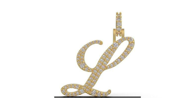 10k 14k Custom Diamond Initial Pendant - Diamond Letter Charm - Letter Charm Jewelry, Inital Charm For Women, Men, and kids – A – 10k