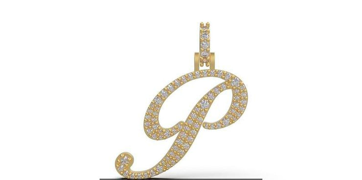 10k 14k Custom Diamond Initial Pendant - Diamond Letter Charm - Letter Charm Jewelry, Inital Charm For Women, Men, and kids – A – 10k