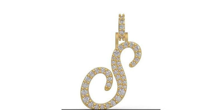 10k 14k Custom Diamond Initial Pendant - Diamond Letter Charm - Letter Charm Jewelry, Inital Charm For Women, Men, and kids – A – 10k