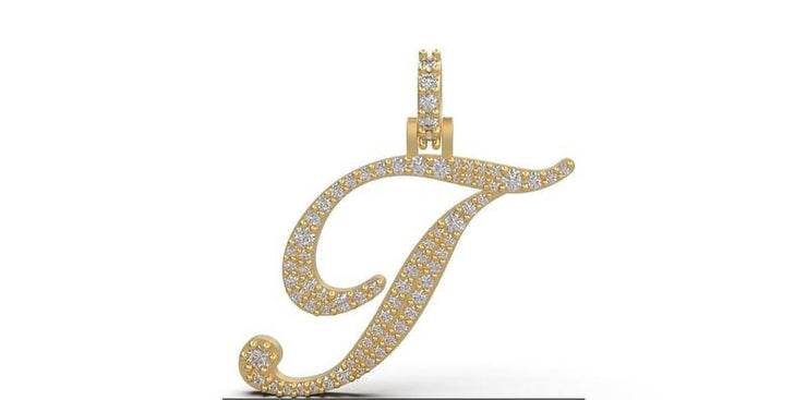 10k 14k Custom Diamond Initial Pendant - Diamond Letter Charm - Letter Charm Jewelry, Inital Charm For Women, Men, and kids – A – 10k