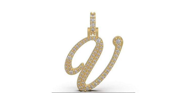10k 14k Custom Diamond Initial Pendant - Diamond Letter Charm - Letter Charm Jewelry, Inital Charm For Women, Men, and kids – A – 10k