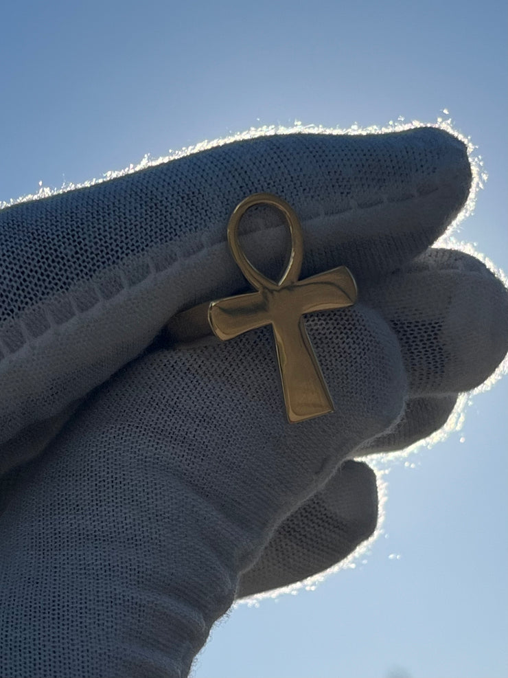 10k 14k 18k 22k Solid Gold Egyptian Ankh Ring